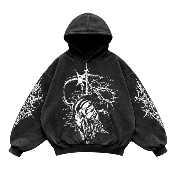 Cursed Sigil Oversized Hoodie – Athletic Fit |MAZENTIH