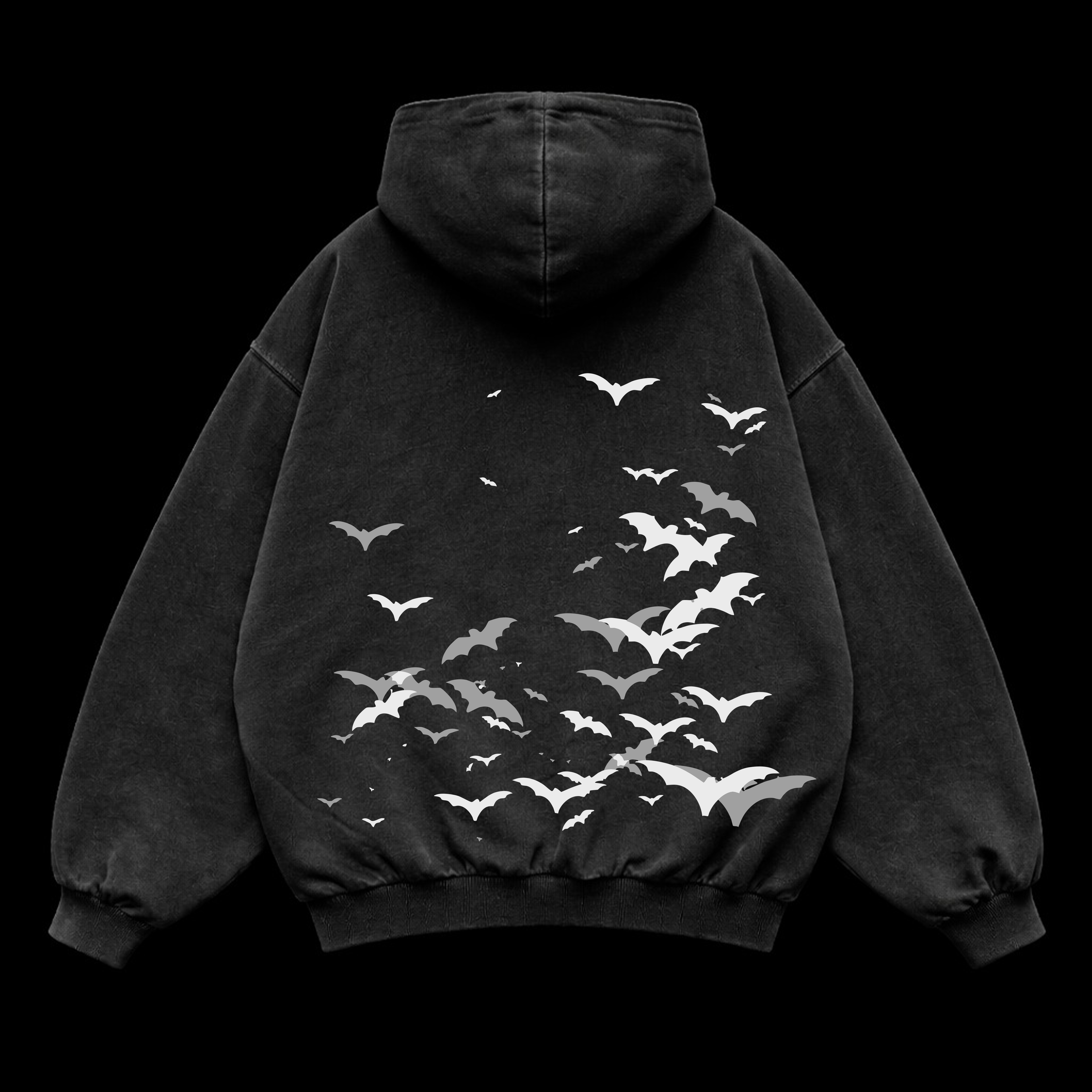 Night Wing Oversized vintage Hoodie – Athletic Fit |MAZENTIH