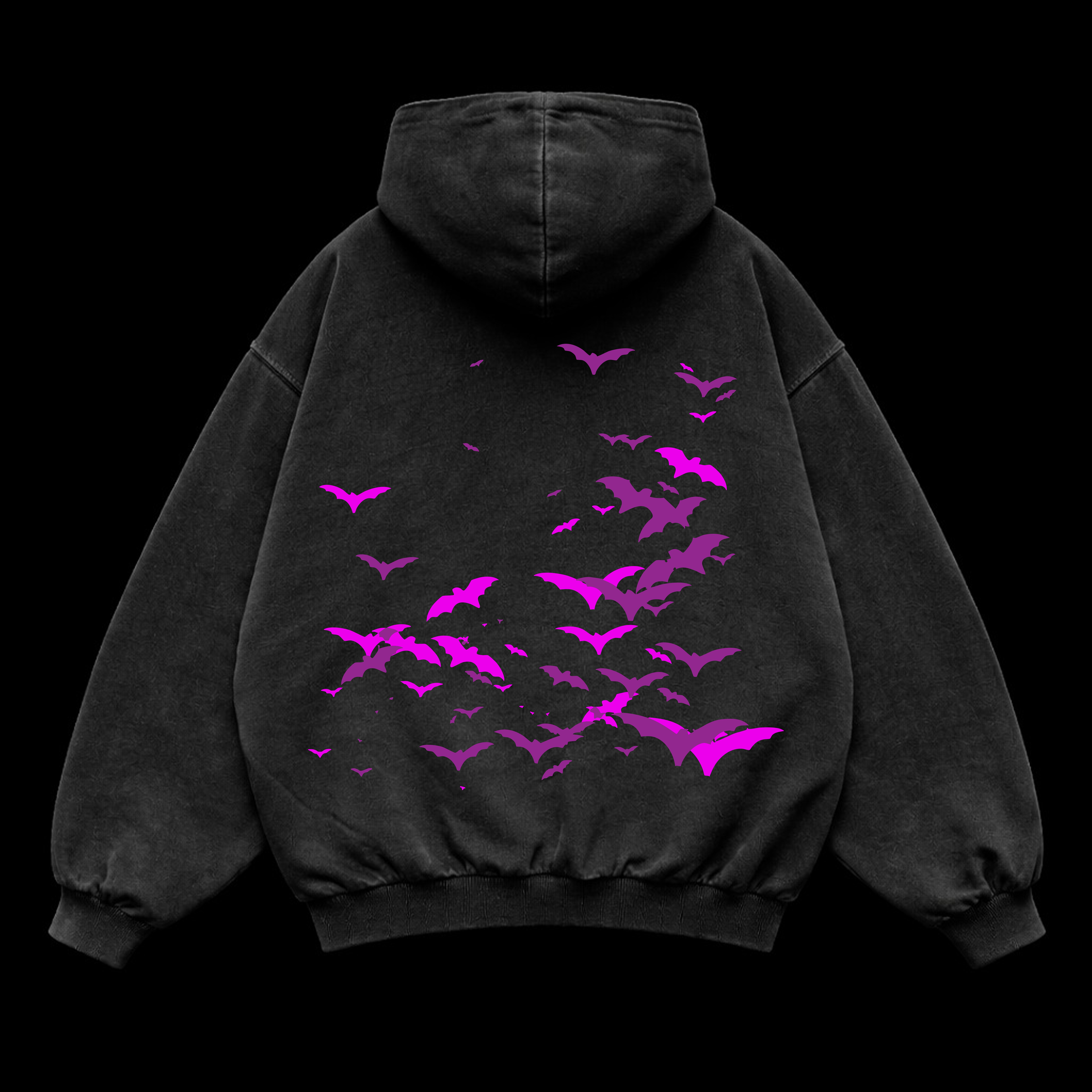 Night Wing Oversized vintage Hoodie – Athletic Fit |MAZENTIH