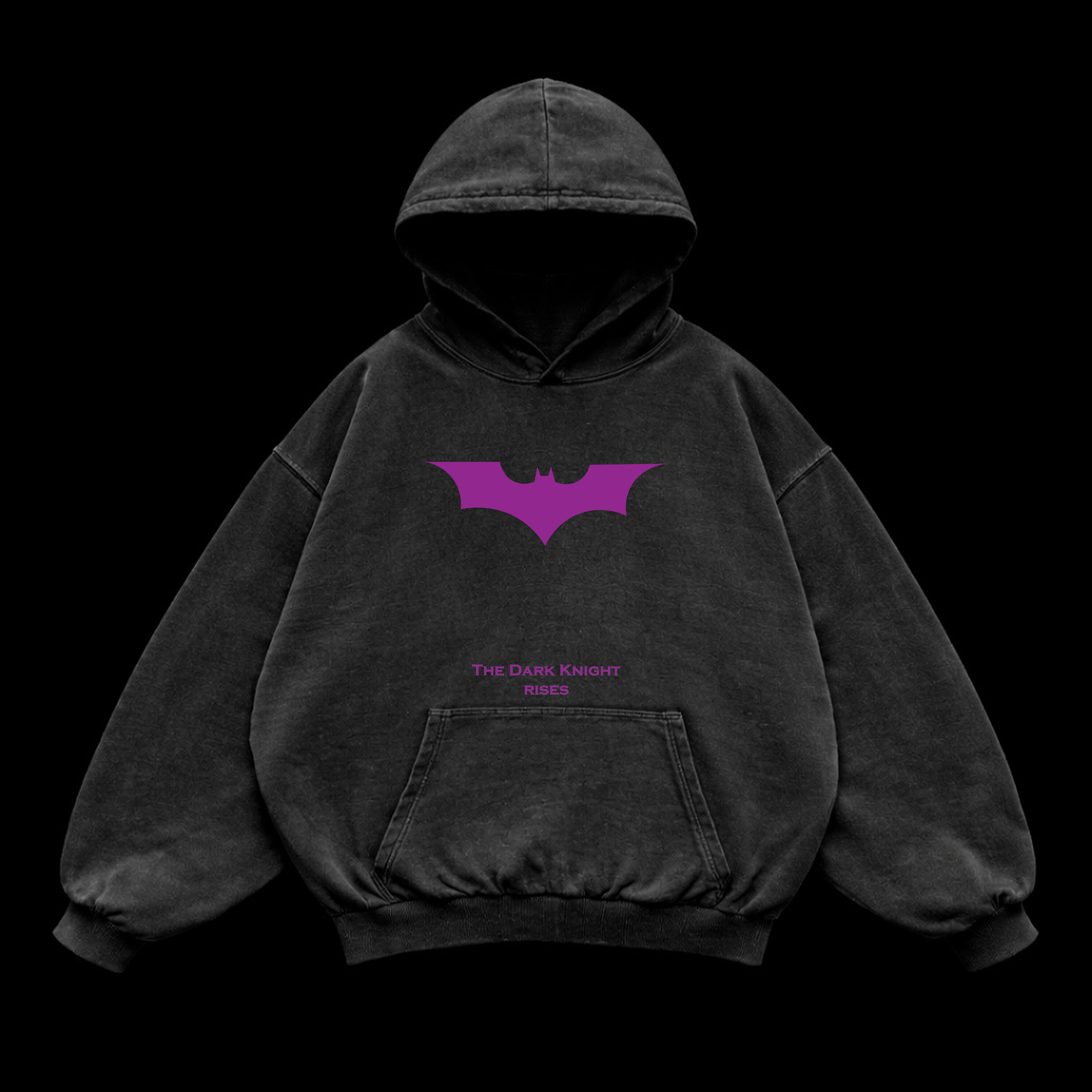 Night Wing Oversized vintage Hoodie – Athletic Fit |MAZENTIH