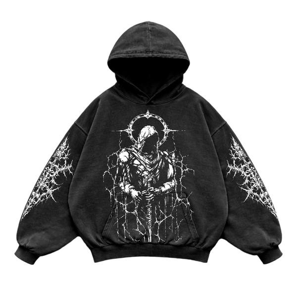 Fallen Knight Oversized Hoodie  – Athletic Fit |MAZENTIH
