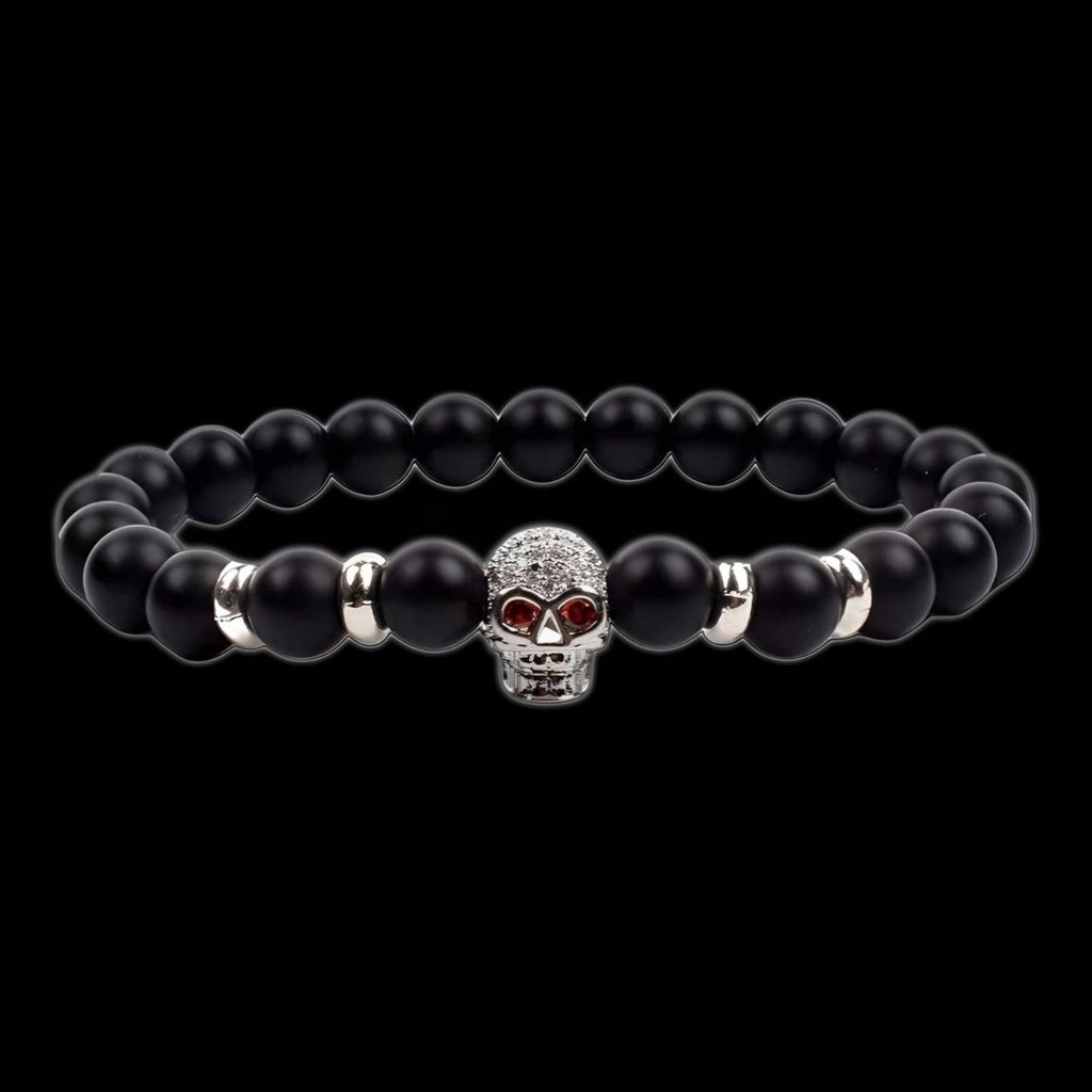 Dark Red Eye Skull Bead – Athletic Bracelet |MAZENTIH