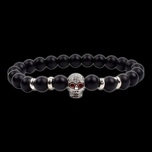 Dark Red Eye Skull Bead – Athletic Bracelet |MAZENTIH