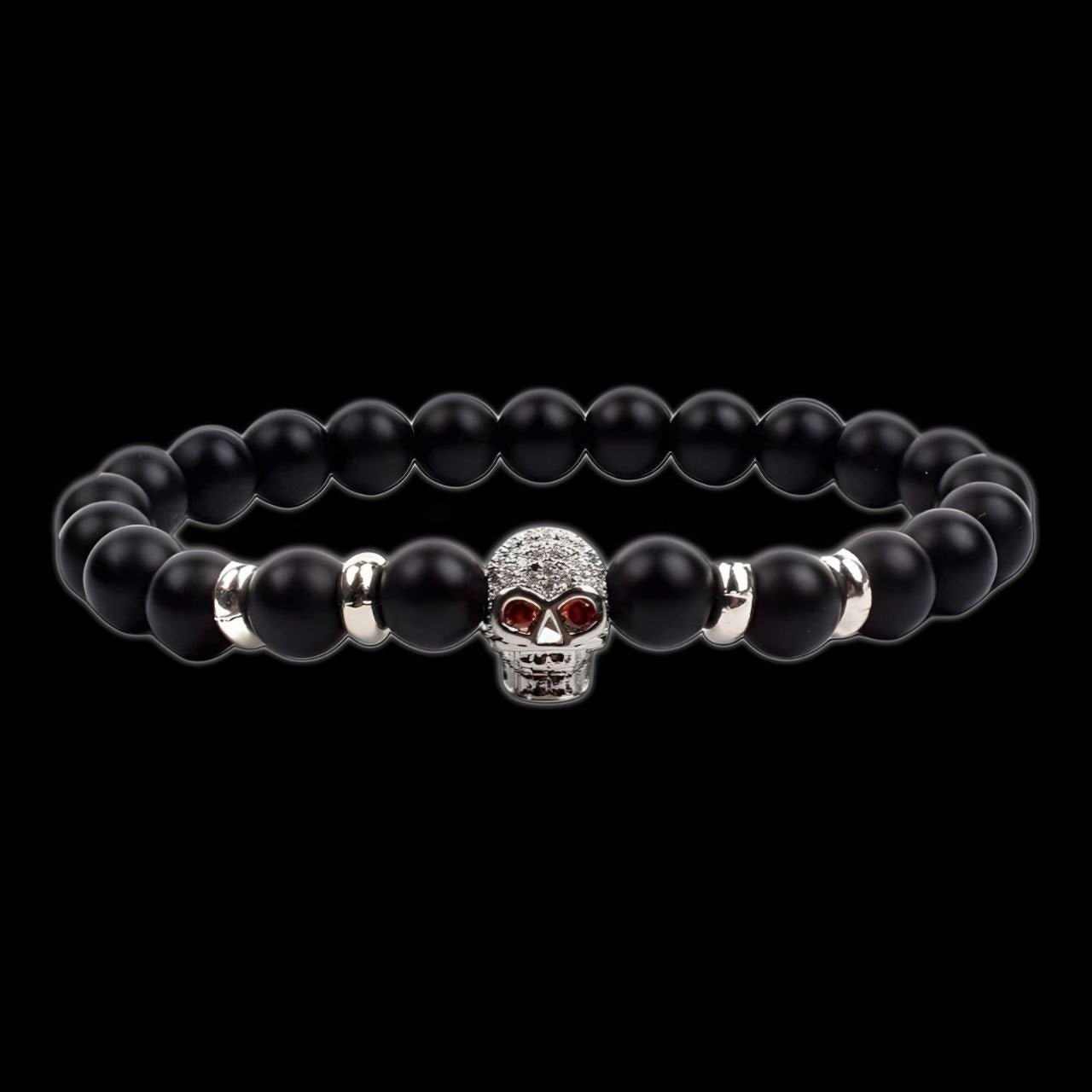 Dark Red Eye Skull Bead – Athletic Bracelet |MAZENTIH