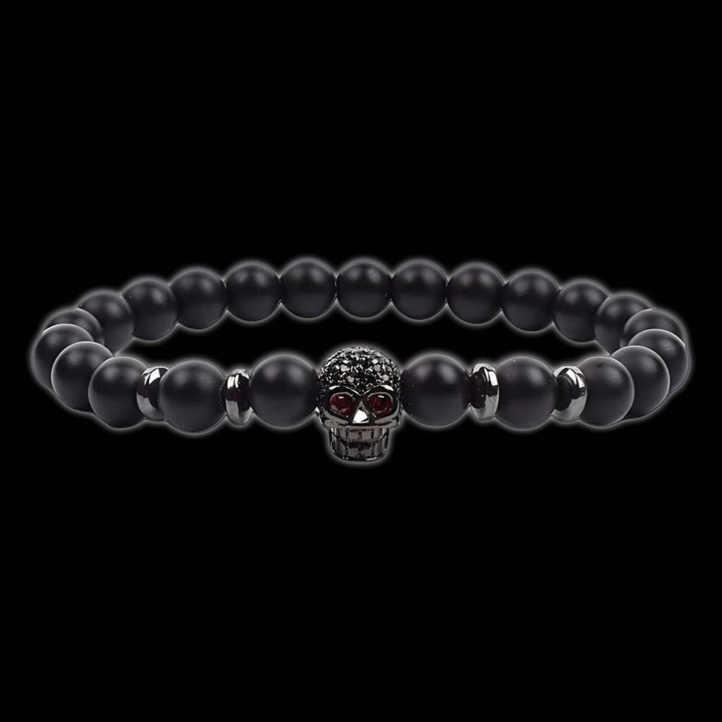 Dark Red Eye Skull Bead – Athletic Bracelet |MAZENTIH