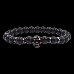 Dark Red Eye Skull Bead – Athletic Bracelet |MAZENTIH