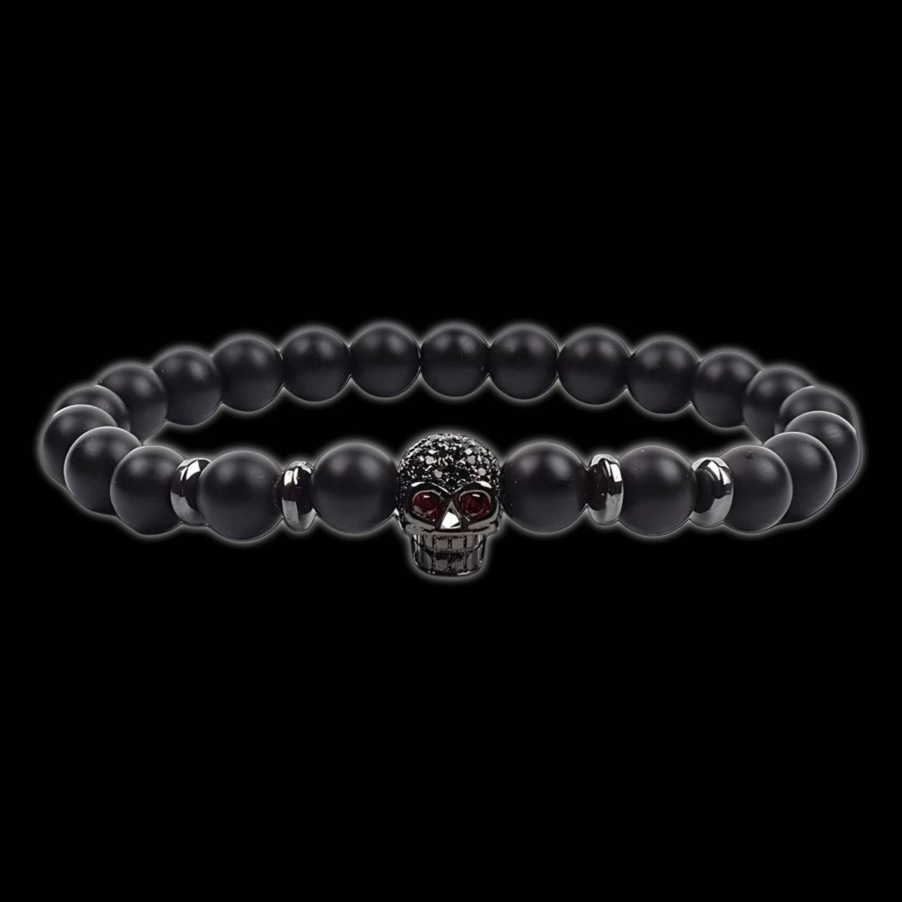 Dark Red Eye Skull Bead – Athletic Bracelet |MAZENTIH