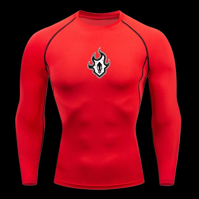 Shinigami Mark Compression T-Shirt – Long Sleeve Gym Top