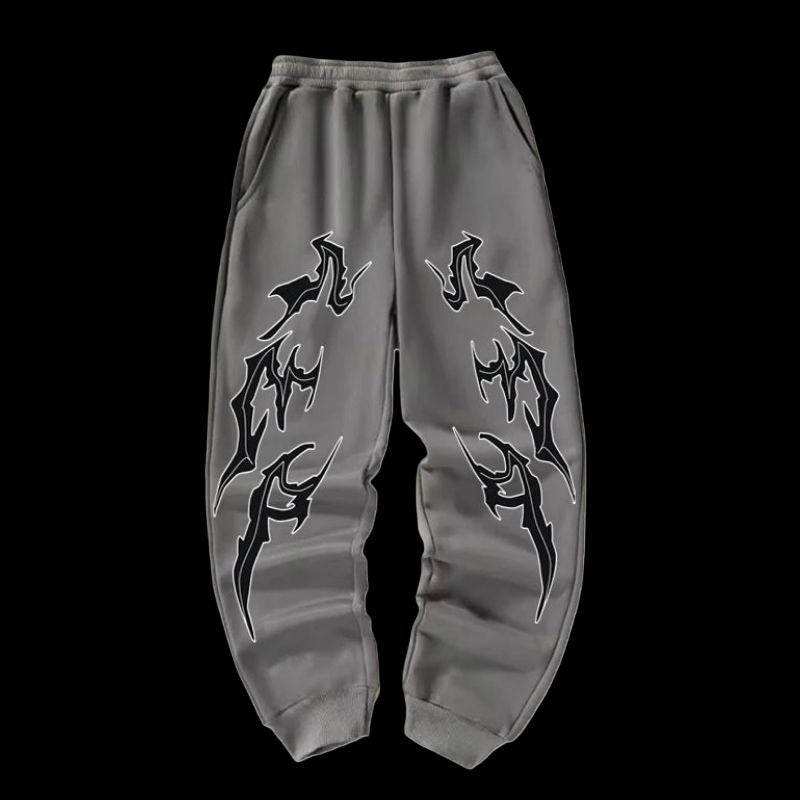 Black Flame Pants – Streetwear Joggers