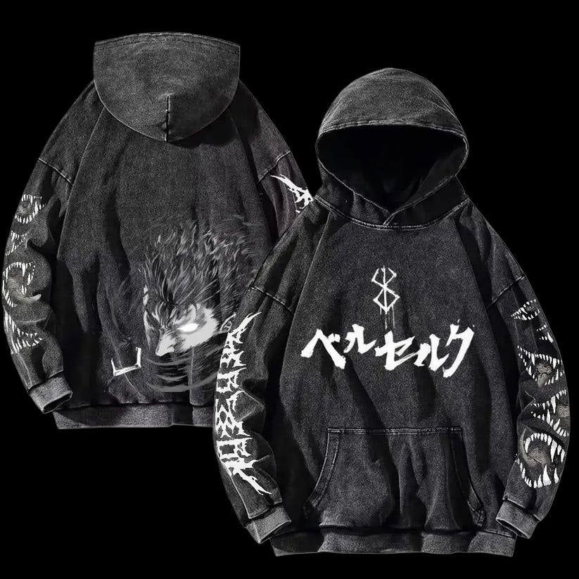 KAZAN Oversized Gothic Hoodie