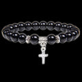 Dark Cross Bead Bracelet – Athletic Bracelet |MAZENTIH