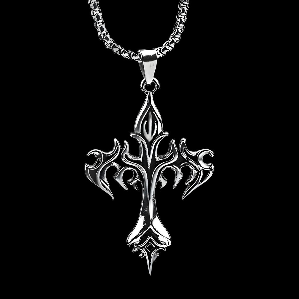 Dark Tribal Cross – Athletic Necklace |MAZENTIH