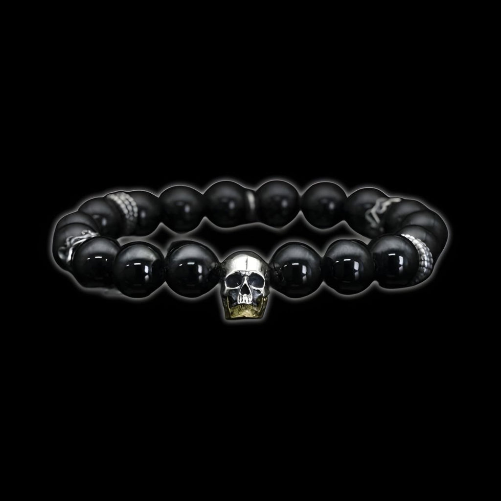 Dark Skull Bead Bracelet – Athletic Bracelet |MAZENTIH