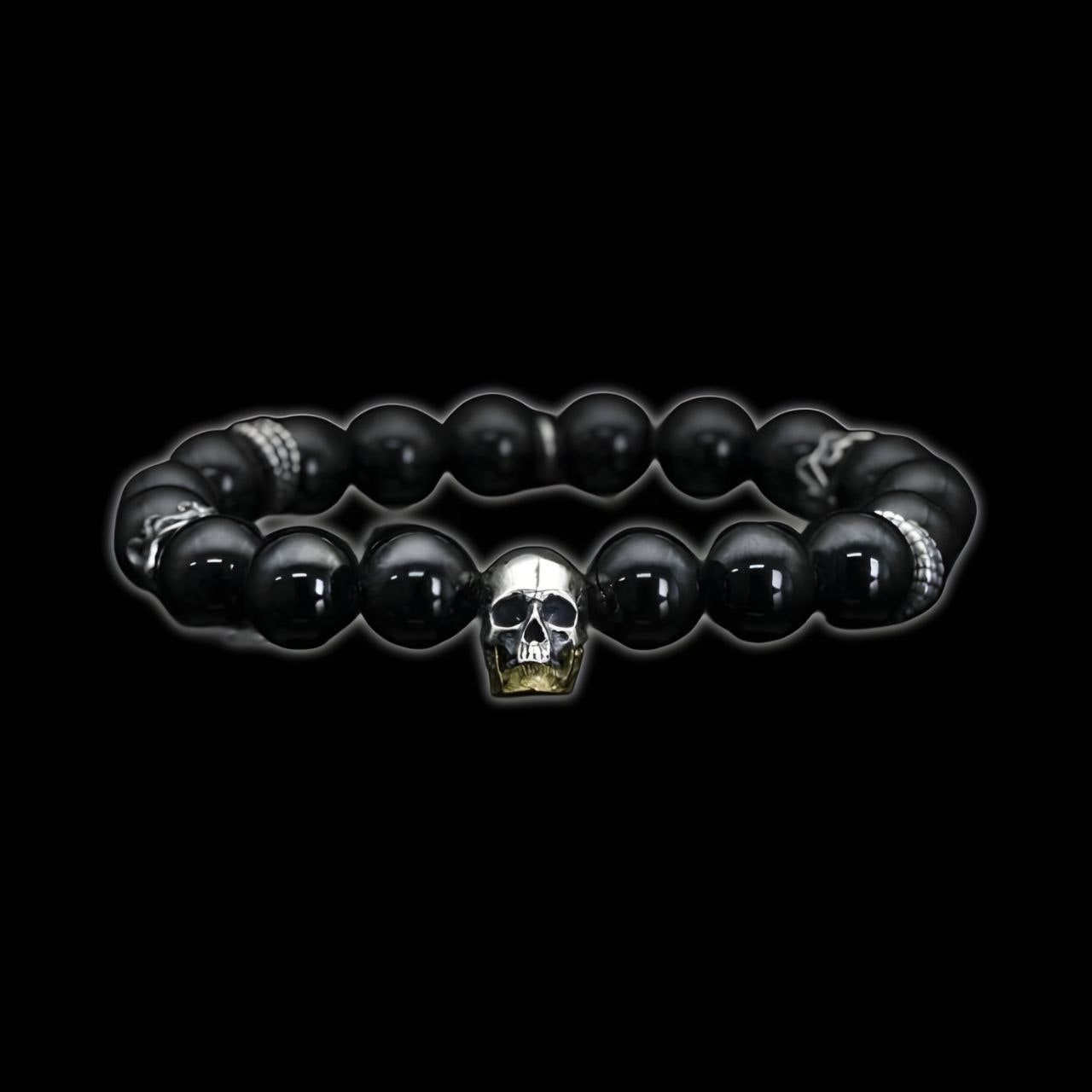 Dark Skull Bead Bracelet – Athletic Bracelet |MAZENTIH