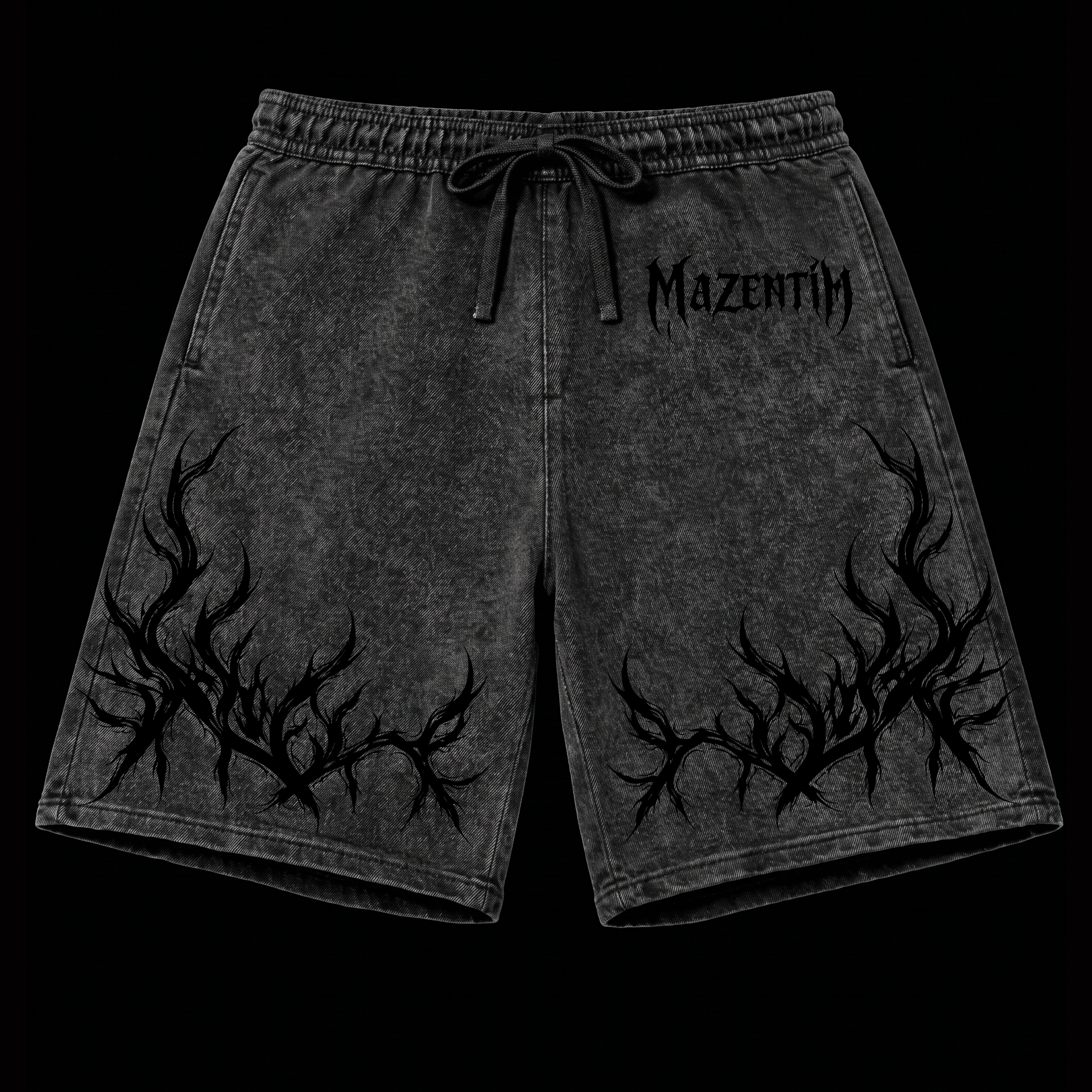 Shadow Flame Vintage Gym Short | MAZENTIH