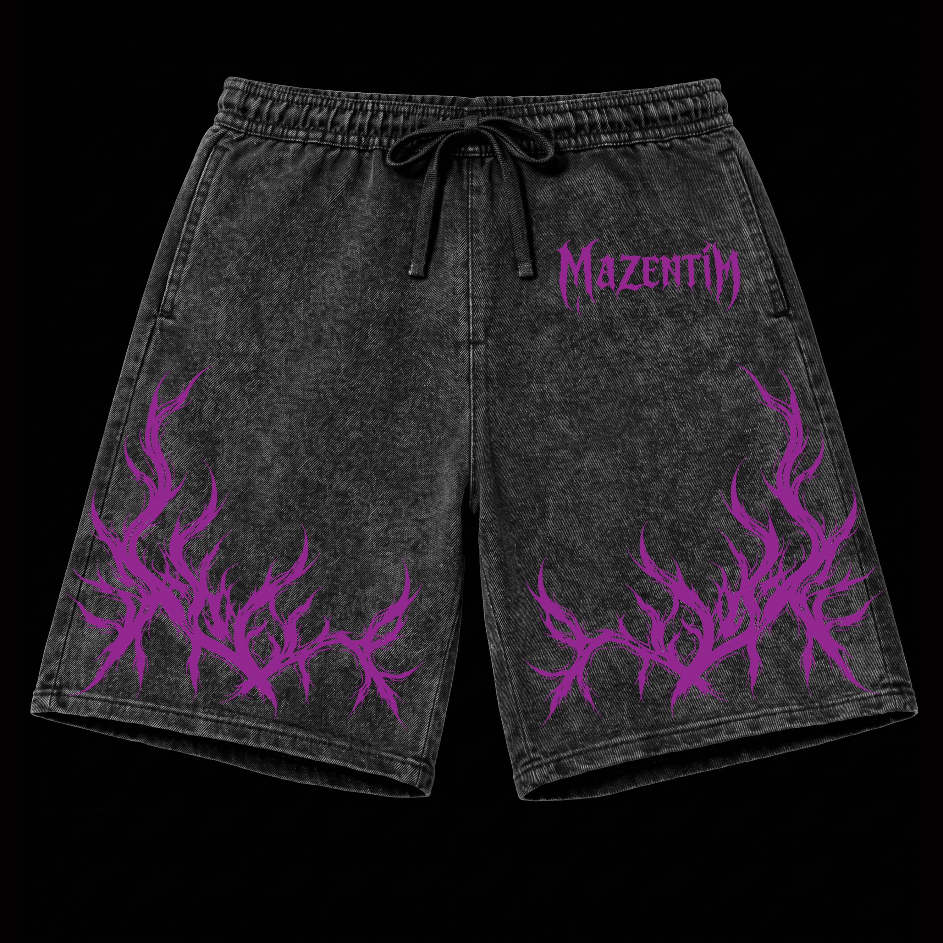 Violet Flame Vintage Gym Short | MAZENTIH