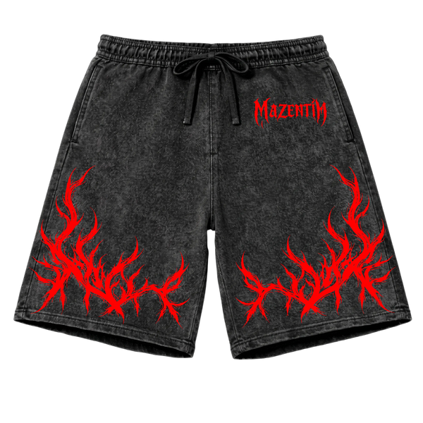 Blood Flame Vintage Gym Short | MAZENTIH