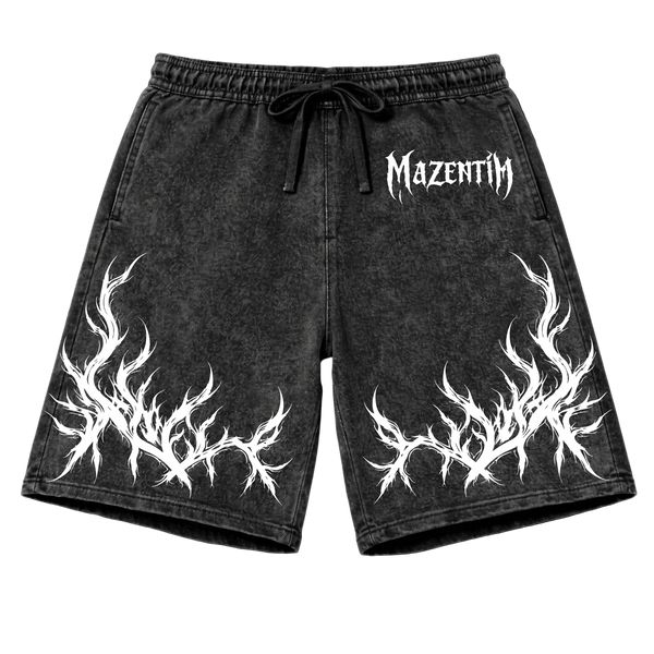 Obsidian Flame Vintage Gym Short | MAZENTIH