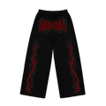 Dark Red Scrip Baggy – Gym Pants |MAZENTIH