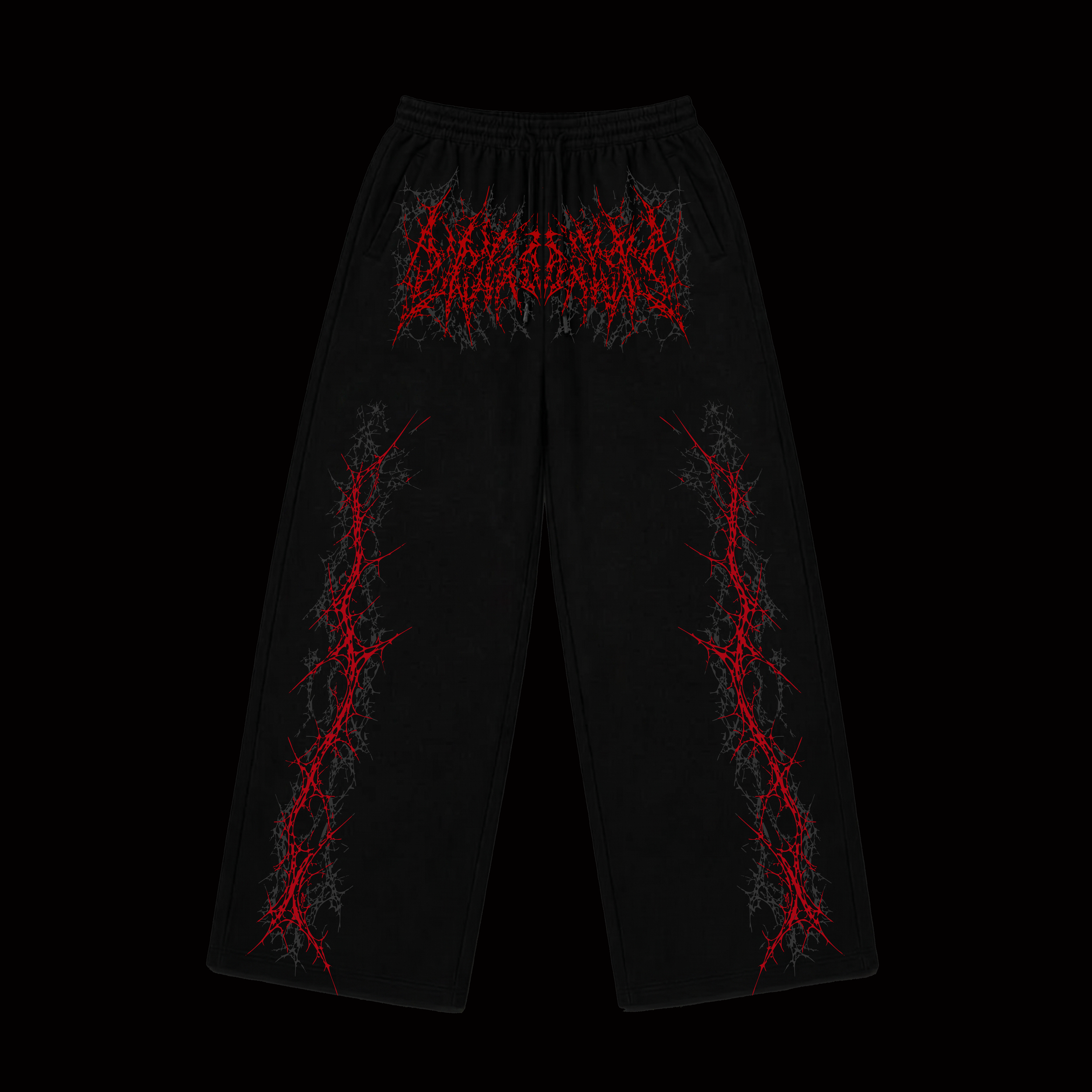 Dark Red Scrip Baggy – Gym Pants |MAZENTIH
