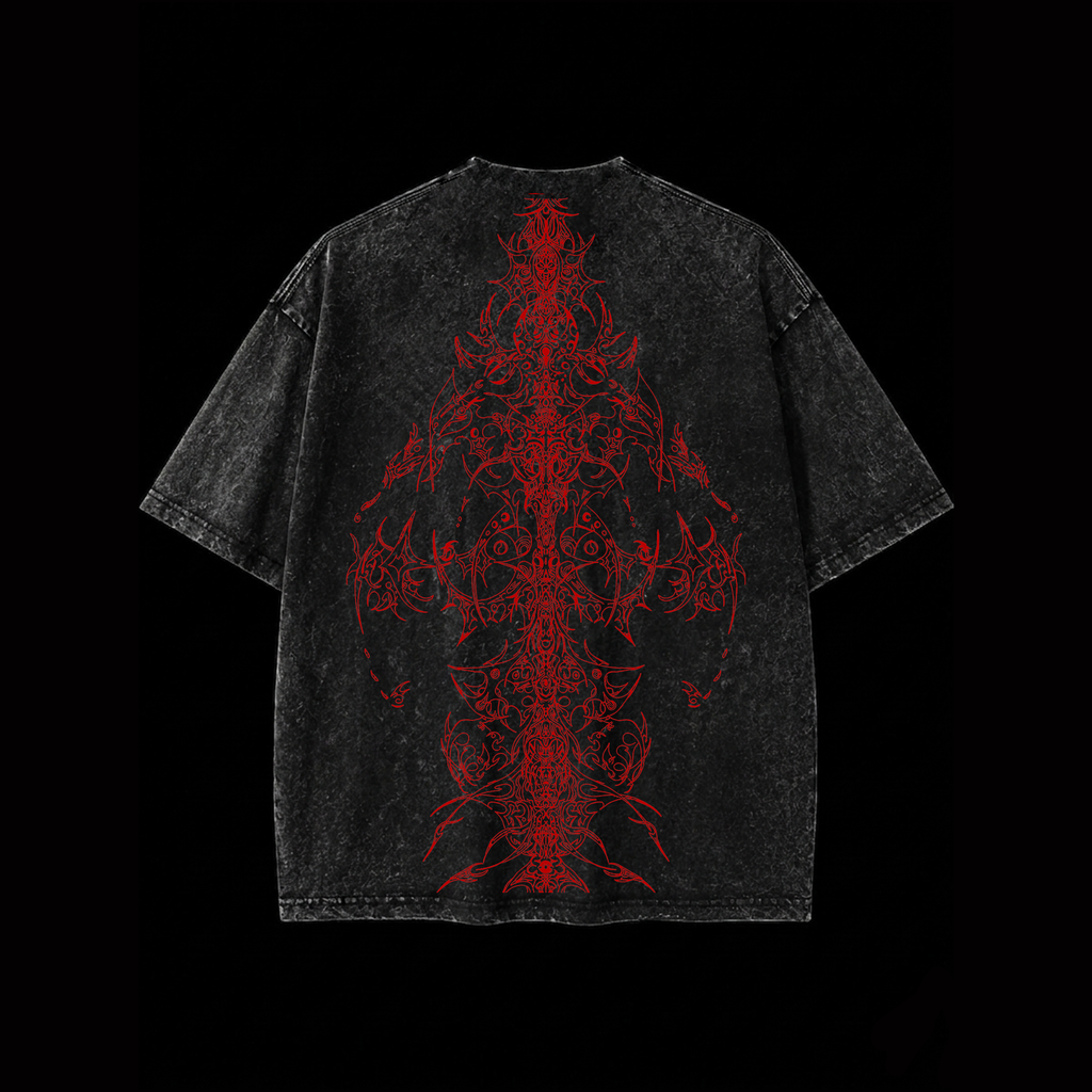 Mazentih Blood Sigil Oversized T-Shirt - Athletic Fit |MAZENTIH