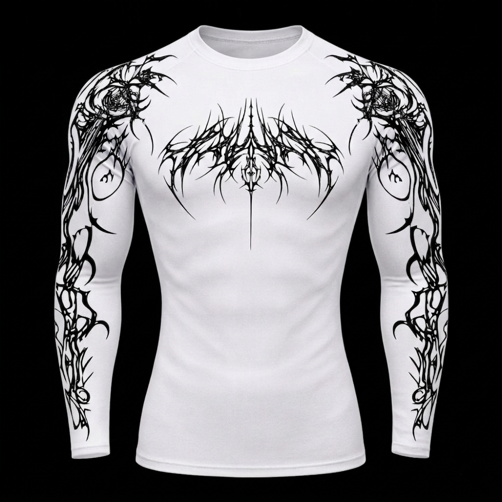 Dark Sigil Long Sleeve Compression – Athletic Fit | MAZENTIH