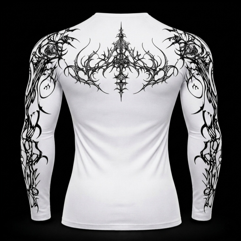 Dark Sigil Long Sleeve Compression – Athletic Fit | MAZENTIH